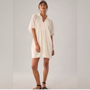 NWT By Anthropologie V-Neck Tiered-Sleeve Tunic Dress Small A19